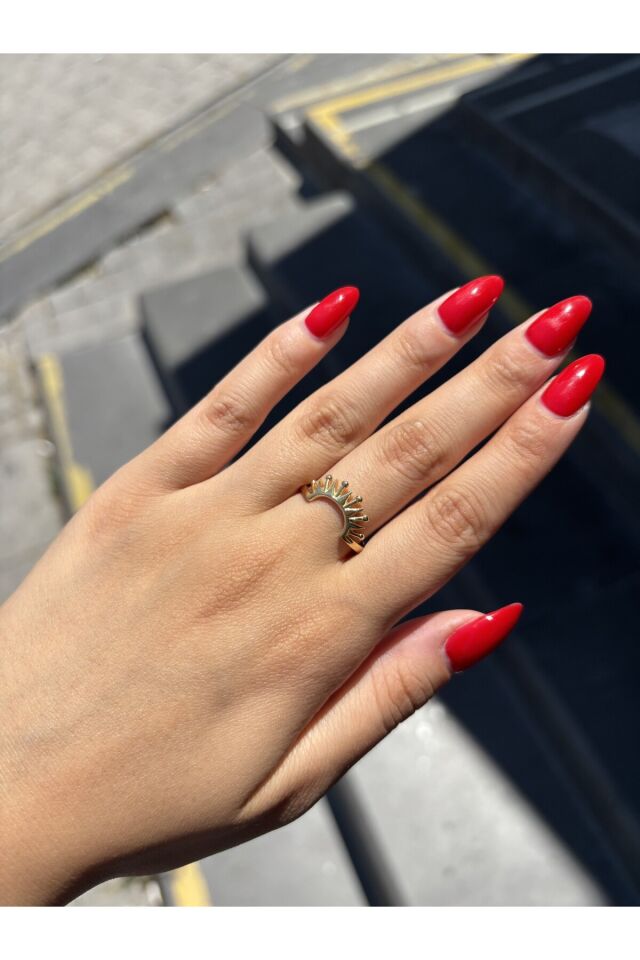 14 Ayar Altın Güneş Yüzük