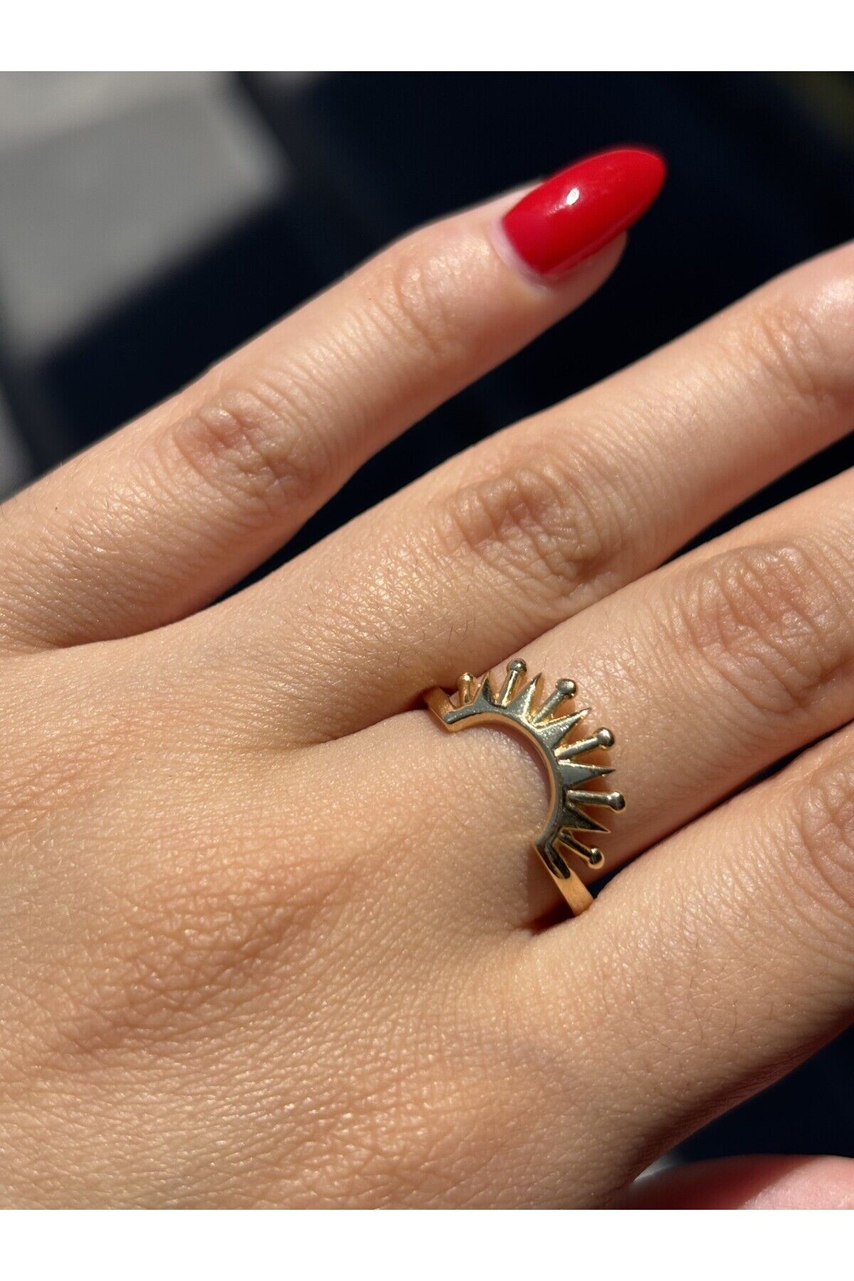 14 Ayar Altın Güneş Yüzük