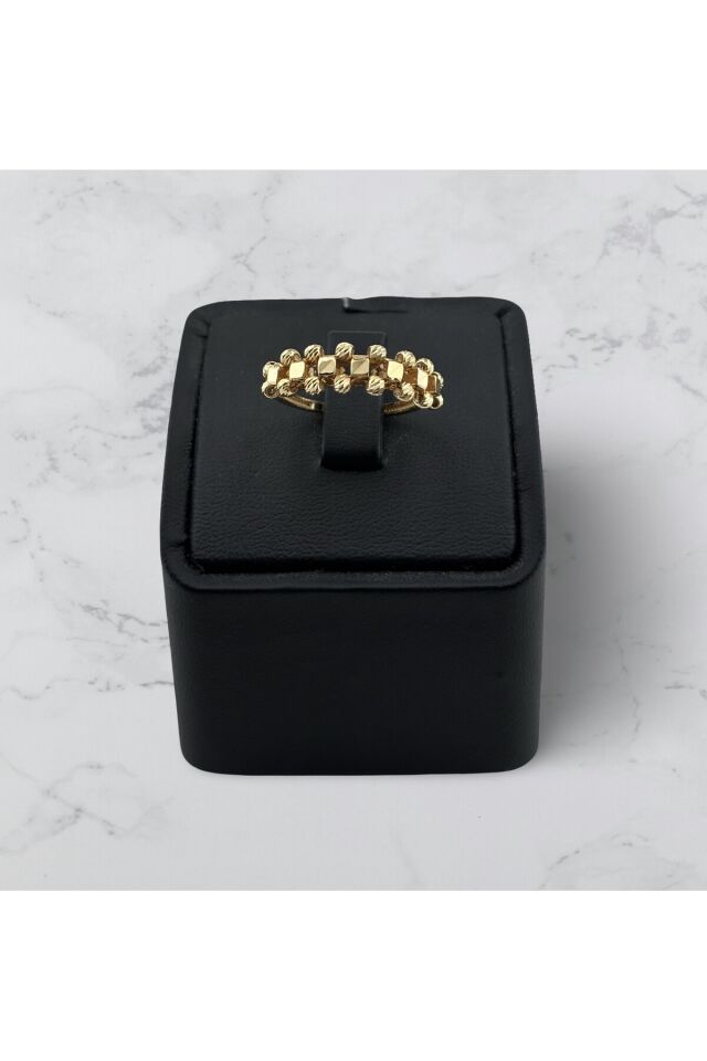 14 Ayar Altın Dorika Toplu İtalyan Yüzük