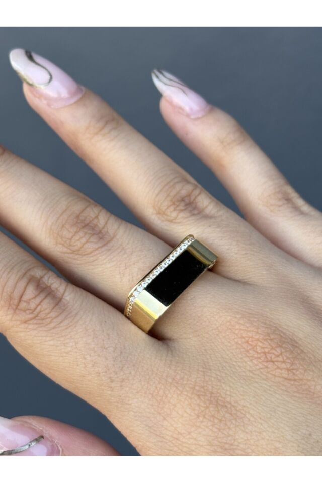 14 Ayar Altın Taşlı Fizyon Yüzük