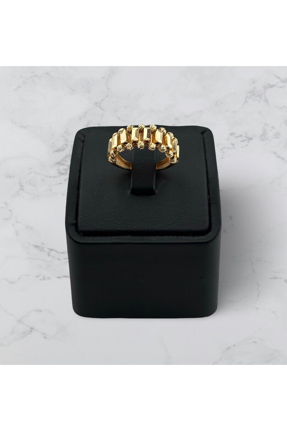 14 Ayar Altın Dorika Toplu İtalyan Yüzük