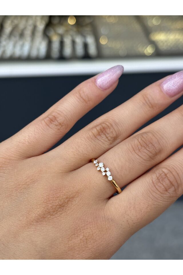 14 Ayar Altın Taşlı Takım Yıldızı Yüzük