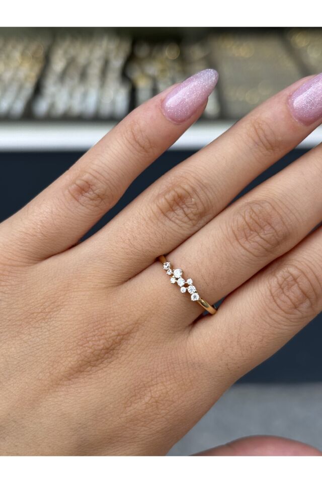 14 Ayar Altın Taşlı Takım Yıldızı Yüzük