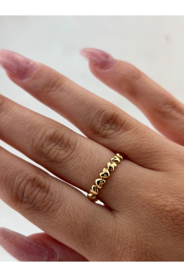 14 Ayar Altın Kalpli Yüzük