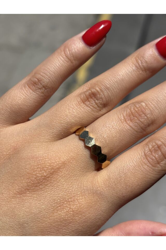 14 Ayar Altın Petek Yüzük