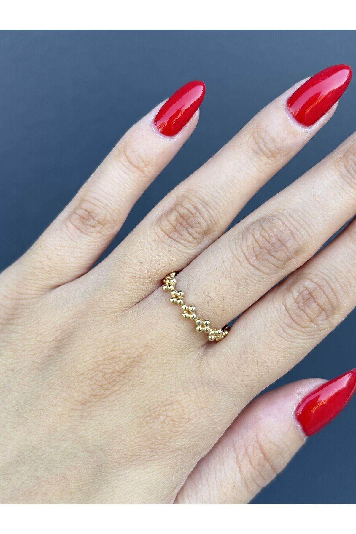 14 Ayar Altın Polen Yüzük