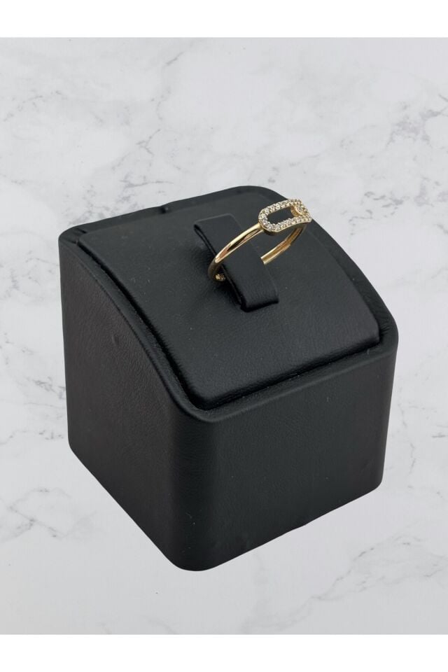 14 Ayar Altın Taşlı Messika Yüzük