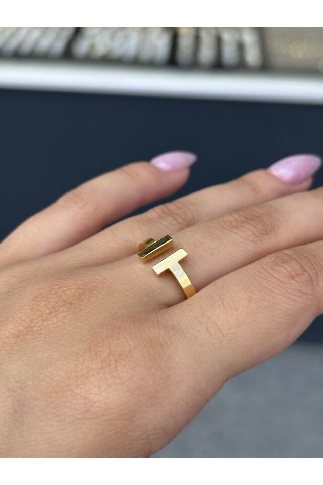 14 Ayar Altın T Yüzük