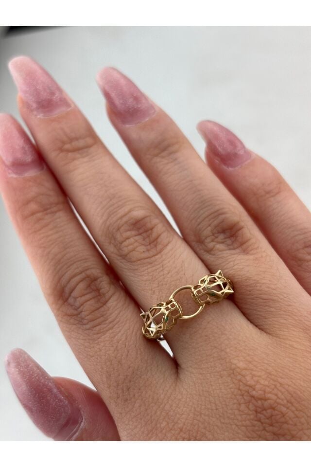 14 Ayar Altın Kaplan Yüzük