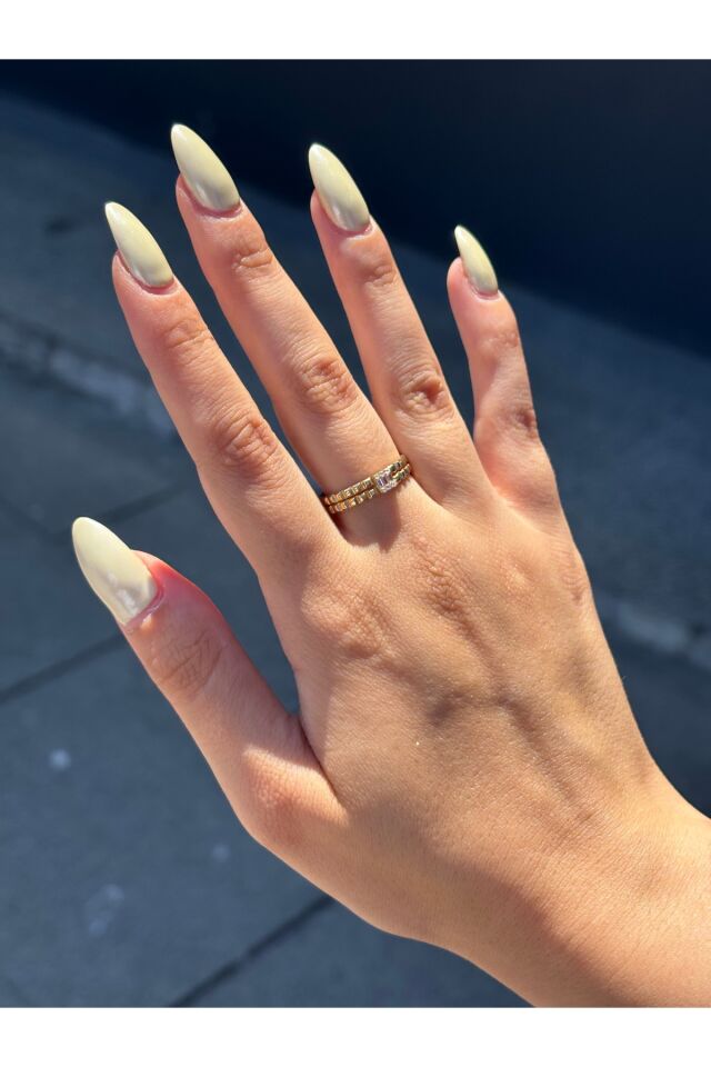 14 Ayar Altın Merdiven Baget Yüzük