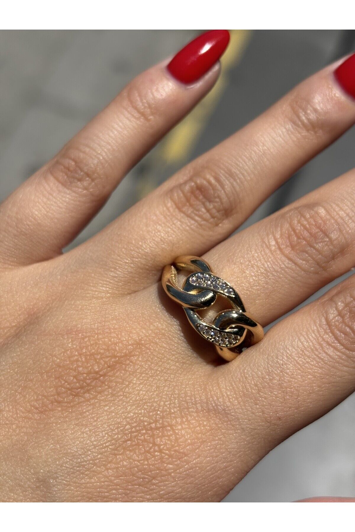 14 Ayar Altın Taşlı Gurmet Yüzük