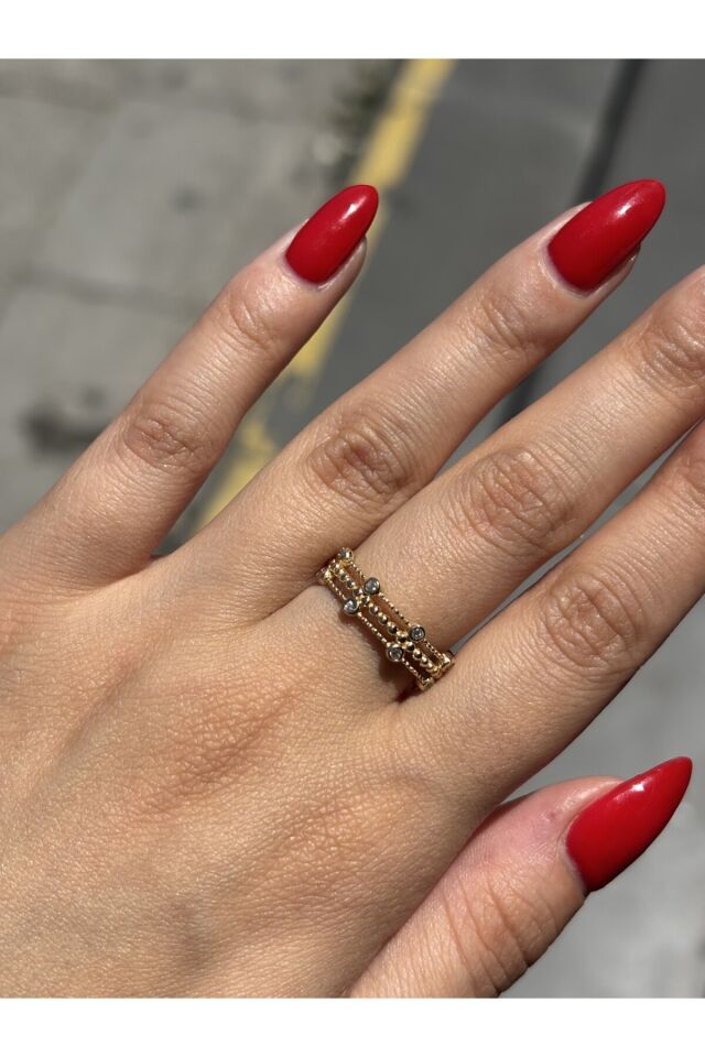 14 Ayar Altın Tria Yüzük