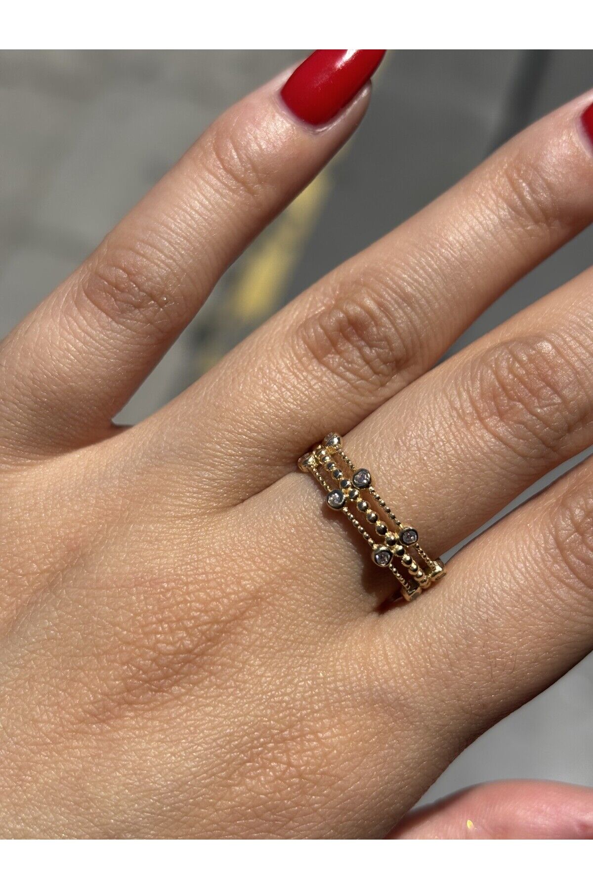 14 Ayar Altın Tria Yüzük