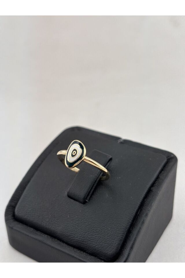 14 Ayar Altın Esperenza Yeşil Nazar Yüzük
