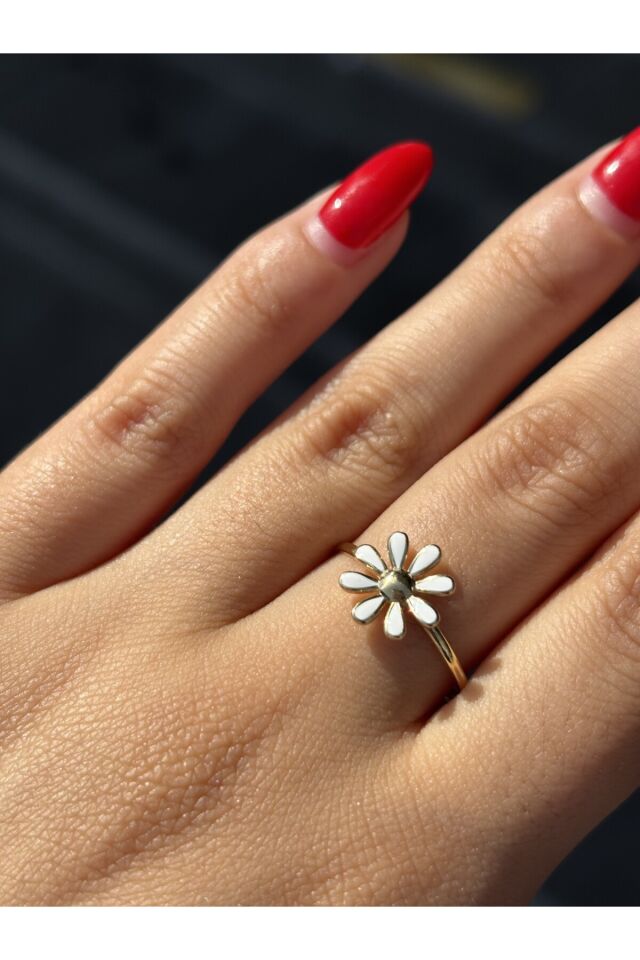 14 Ayar Altın Papatya Yüzük