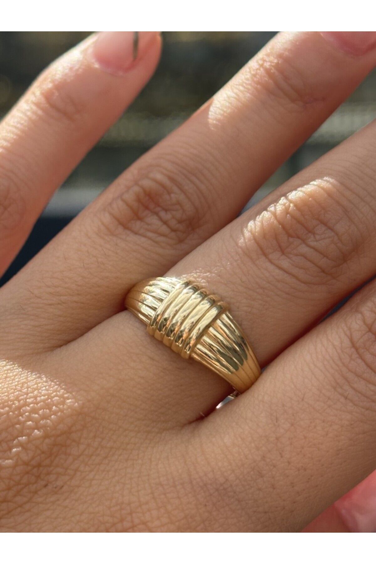 14 Ayar Altın Papyon Yüzük