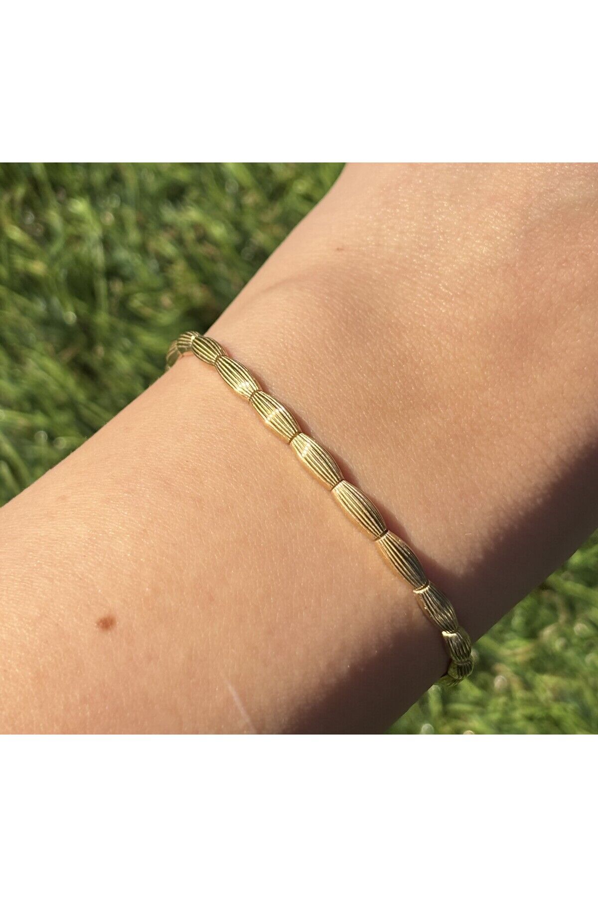 14 Ayar Altın Çekirdek Bileklik