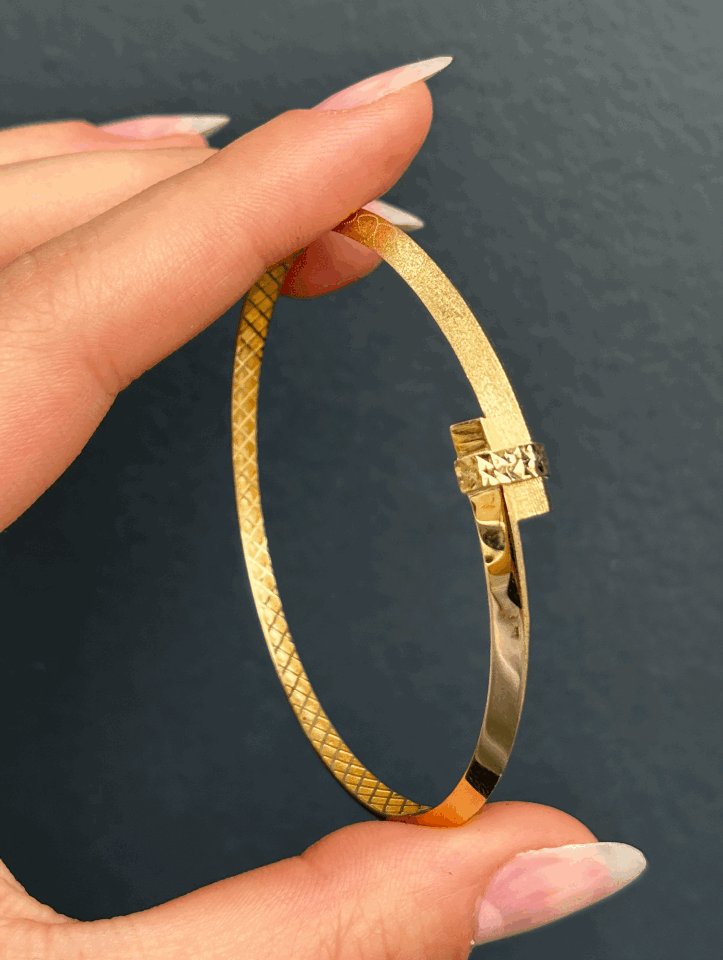 14 Ayar Altın Mat-Parlak Kelepçe