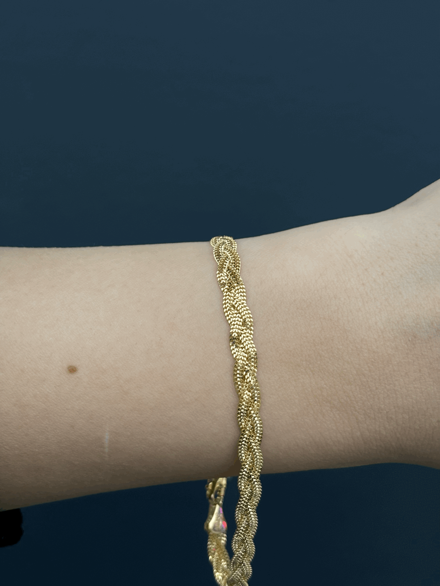 14 Ayar Altın Örgü Bileklik