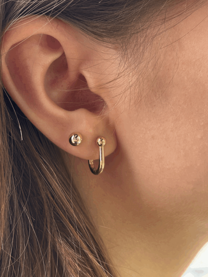 14 Ayar Altın Ataç Küpe