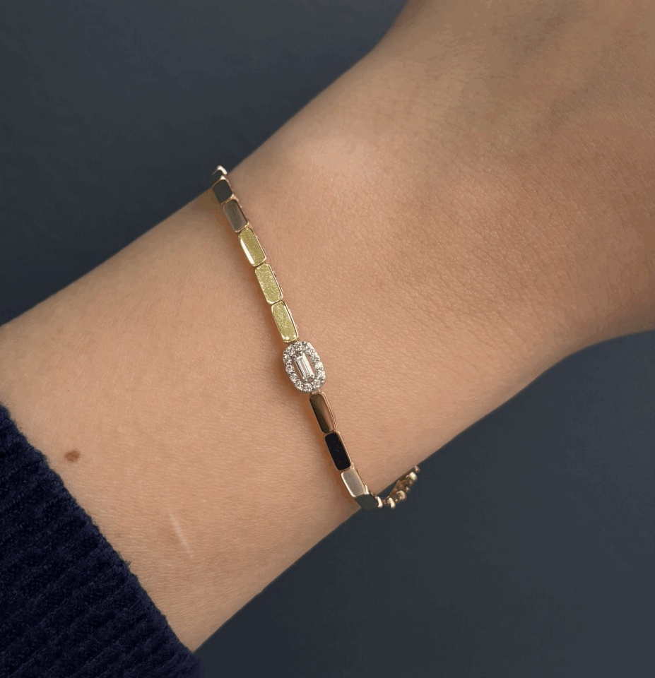 14 Ayar Altın Baget Bileklik