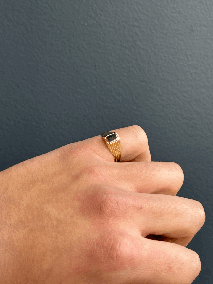 14 Ayar Altın Unisex Mühür Yüzük