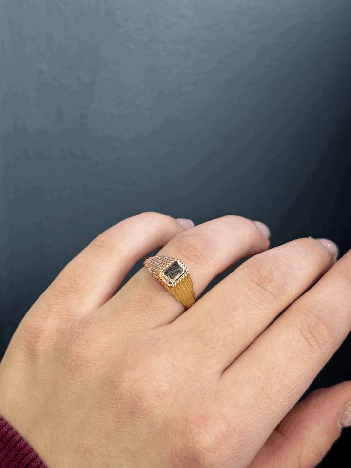 14 Ayar Altın Unisex Mühür Yüzük