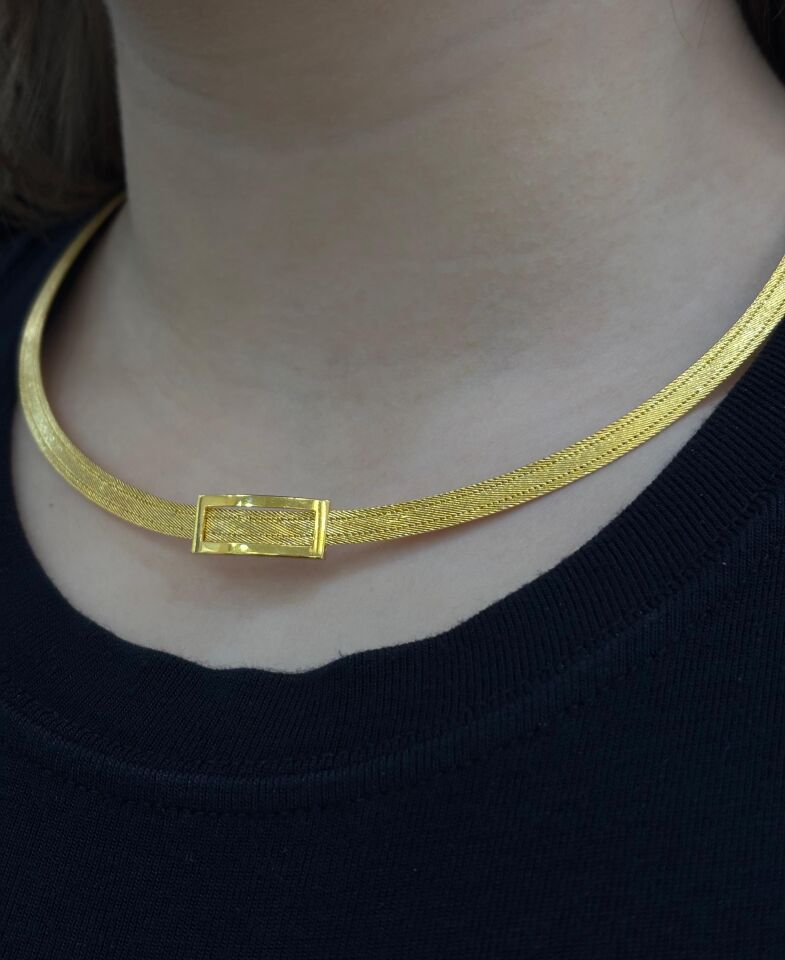 14 Ayar Altın Trabzon Hasırı Kolye