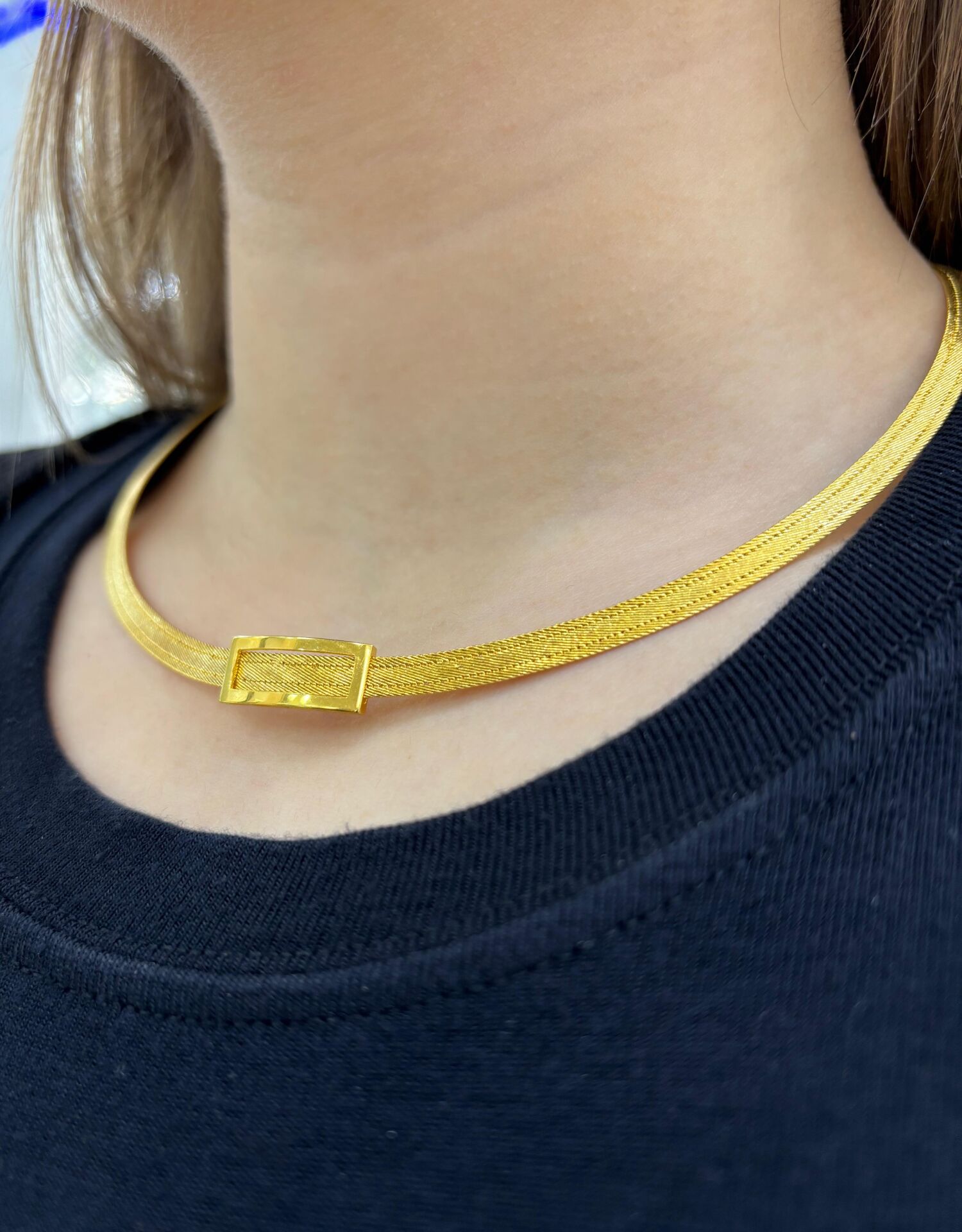 14 Ayar Altın Trabzon Hasırı Kolye