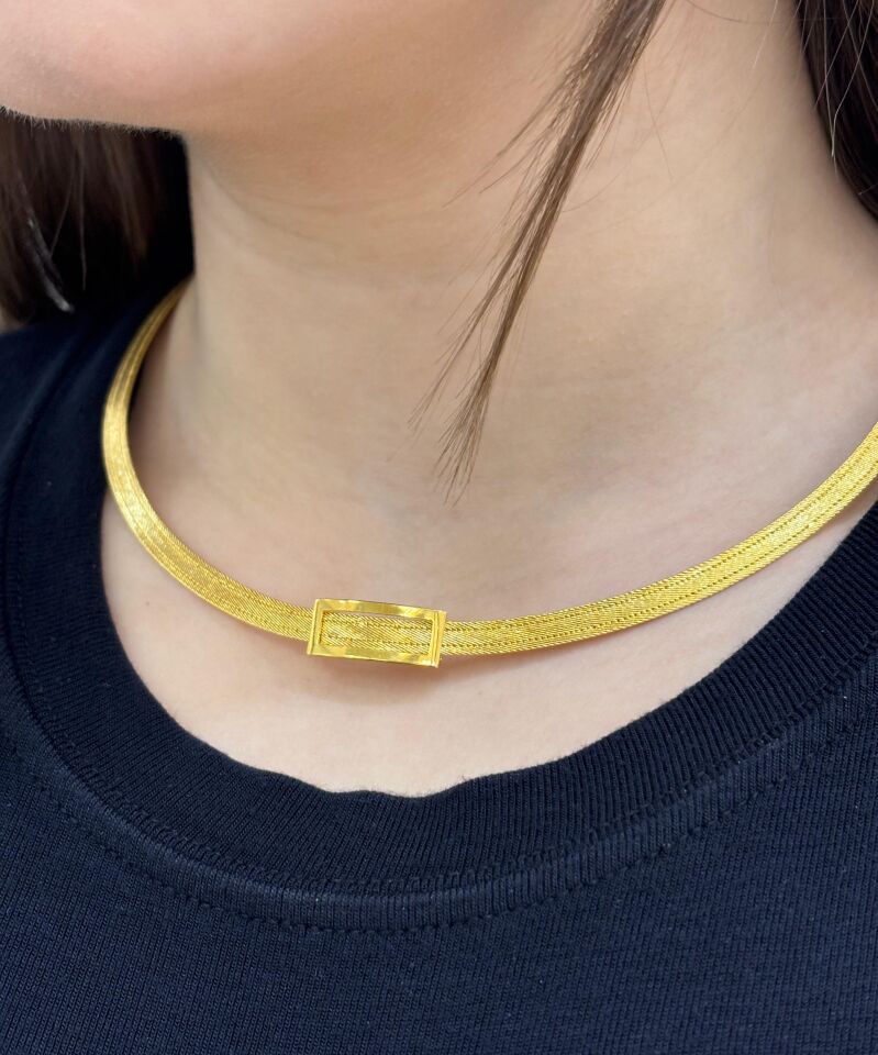 14 Ayar Altın Trabzon Hasırı Kolye