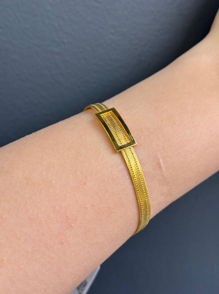 14 Ayar Altın Trabzon Hasırı Bileklik