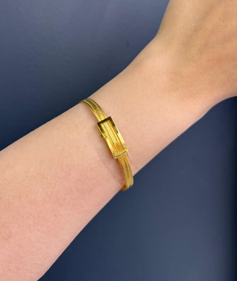 14 Ayar Altın Trabzon Hasırı Bileklik